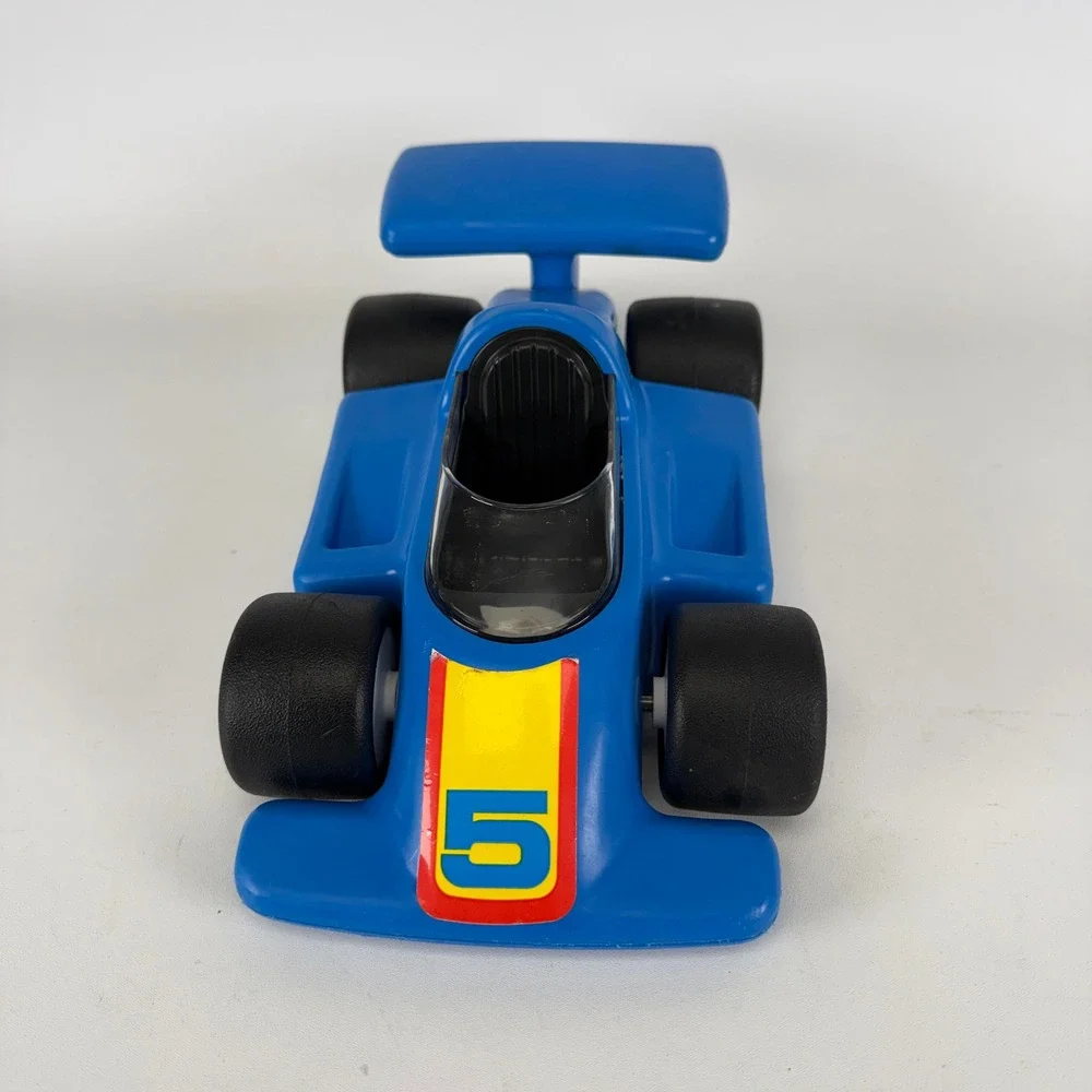 Vintage Little Tikes Blue Race Car Formula 1 Indy Style Number 5 Made in USA